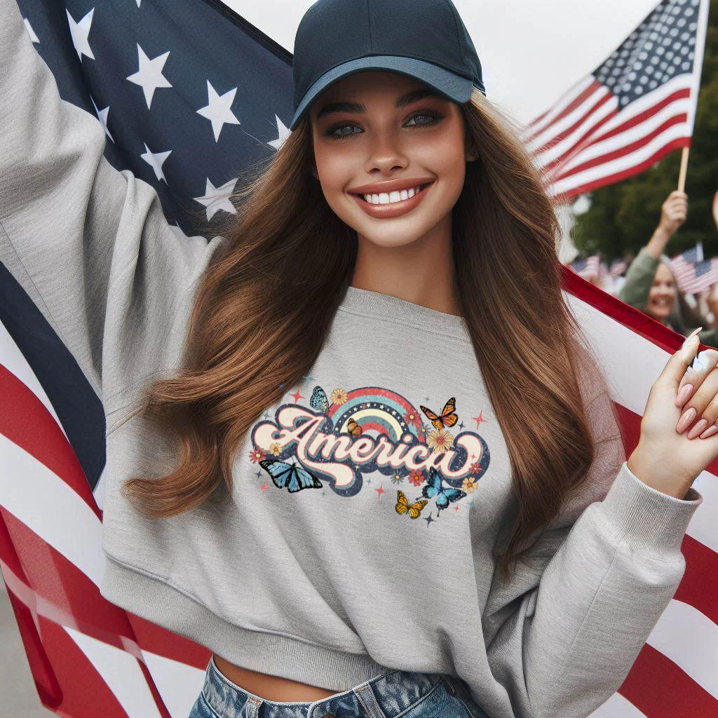 american butterfly casual unisex fit