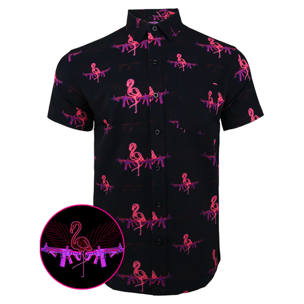 Anniversary 2 - Da Flamingo Button Down Shirt Tactical Hawaiian Shirt Best Gifts For Dad