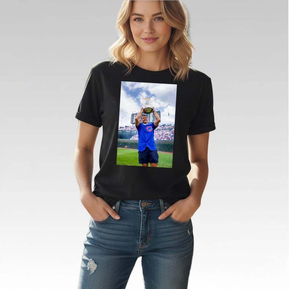 Anthony Rizzo Cubs Lifting The World Series Trophy Shirt