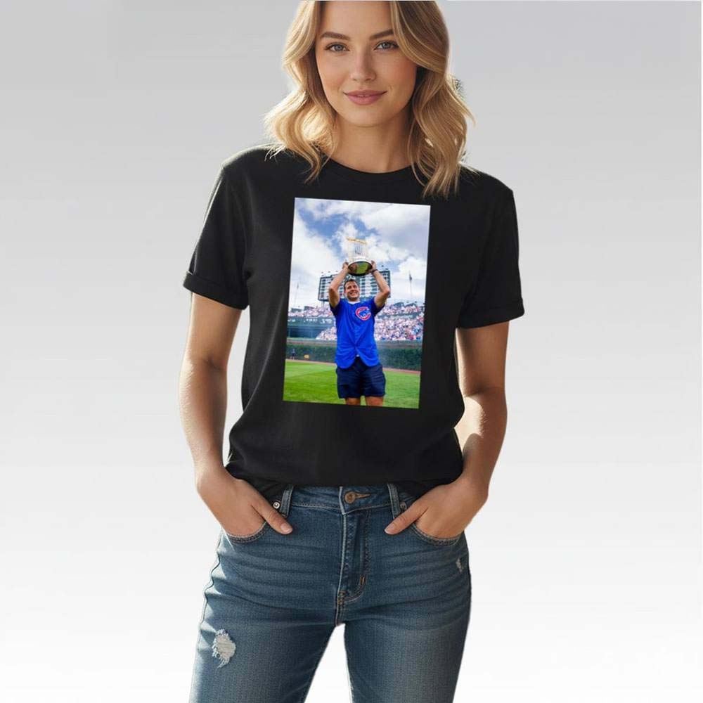 Cubs Anthony Rizzo Lifting The World Series Trophy Shirt
