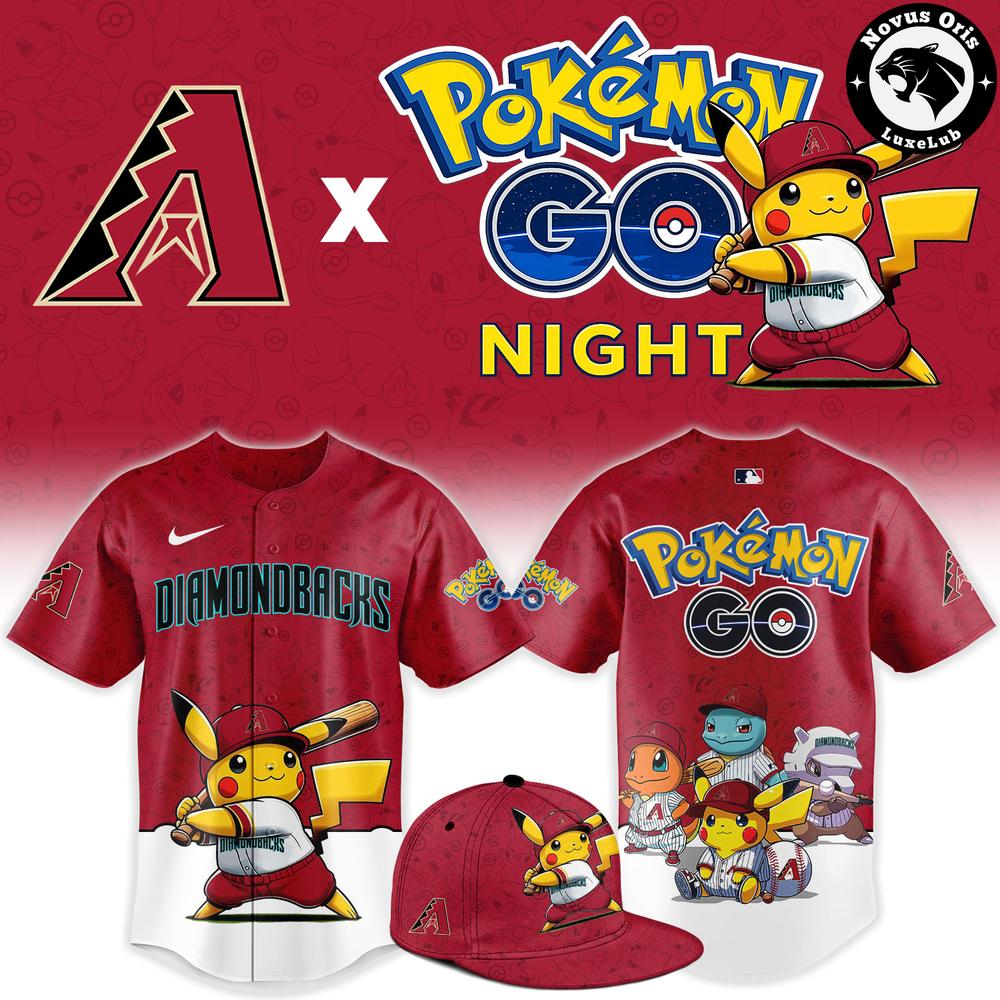 Arizona Diamondbacks x Pokemon GO Night Limited Edition Baseball Jersey