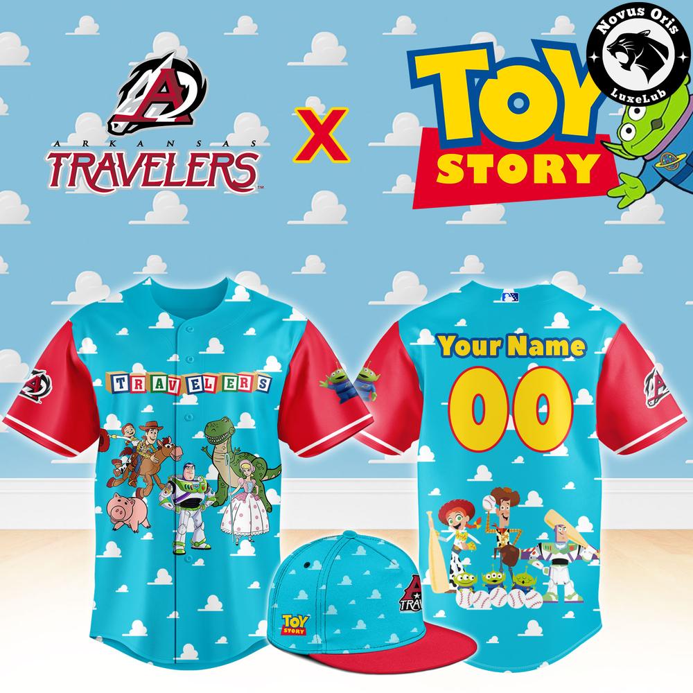 Arkansas Travelers x Toy Story Night Woody Buzz Lightyear Baseball Jersey 1 - Unicasport Arkansas Travelers x Toy Story Night Woody Buzz Lightyear Baseball Jersey