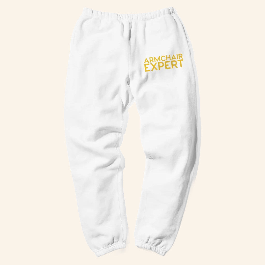 Armchair Expert Merch Armchair Expert White Sweatpants Best Gifts For Boyfriend