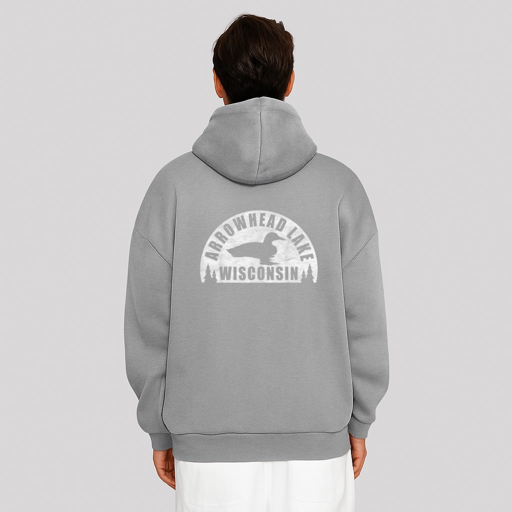 Arrowhead Lake Northern Wisconsin Loon Hoodie - Image 8