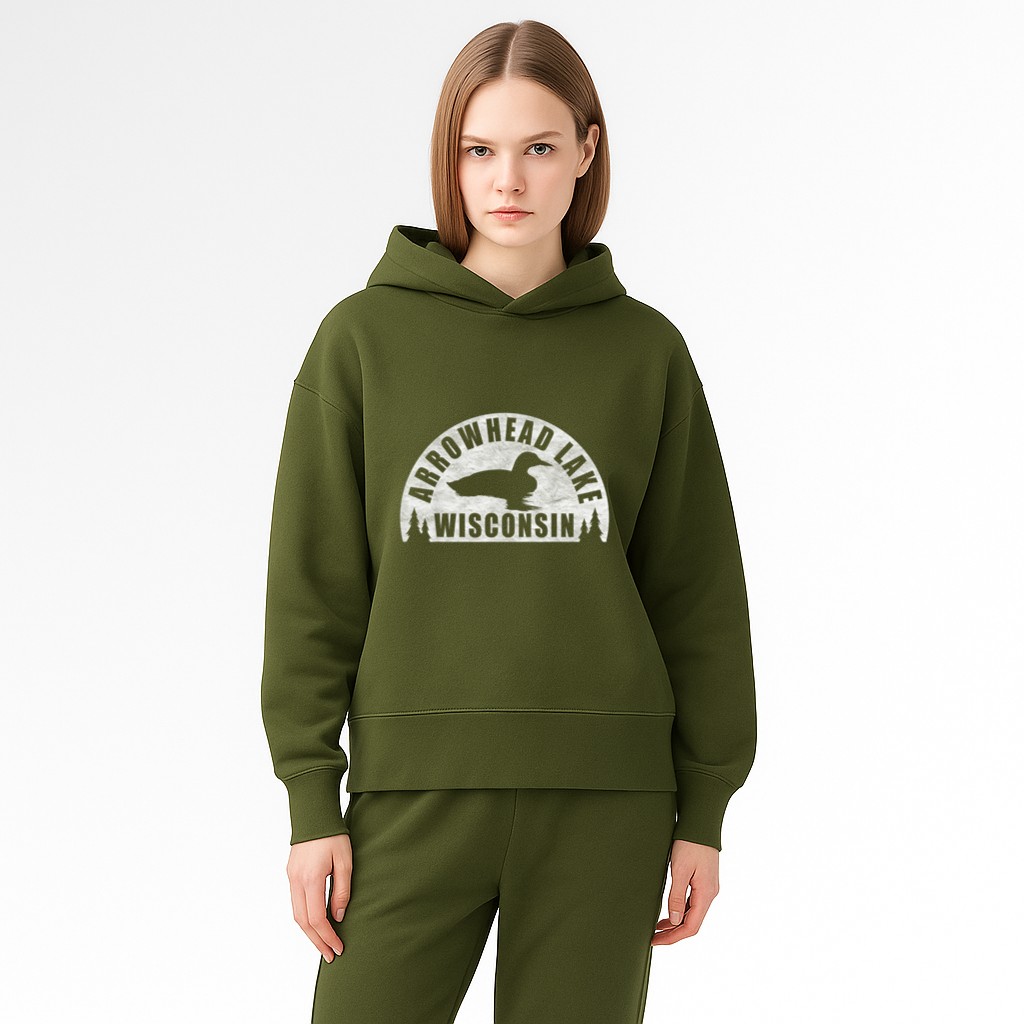 Arrowhead Lake Northern Wisconsin Loon Hoodie - Image 13