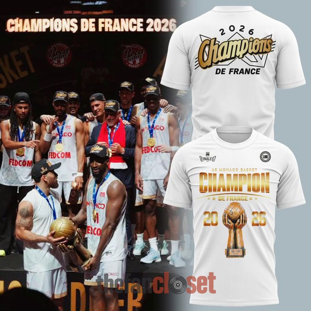 2026 French League Champions AS Monaco Basket Shirt