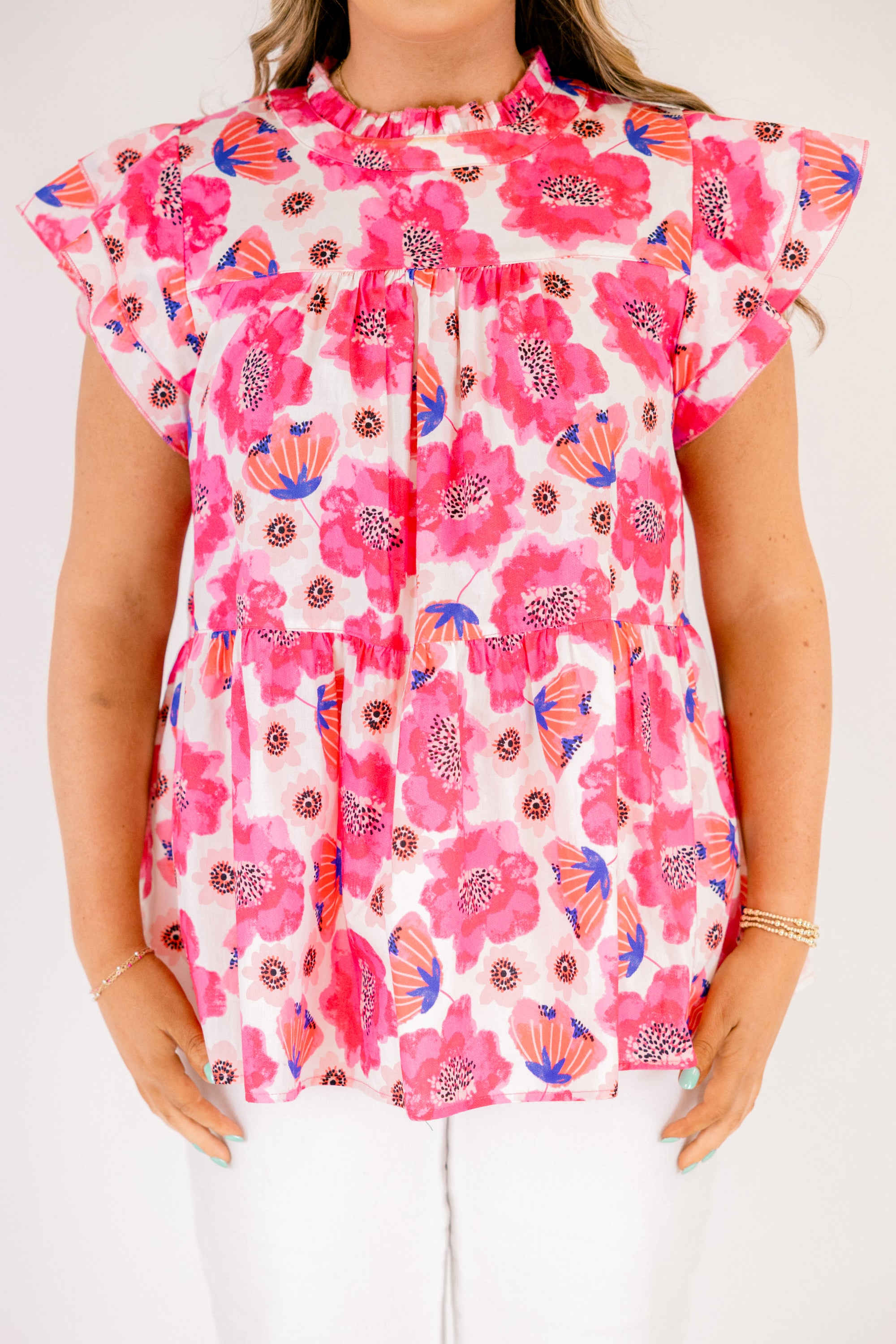 As Of Right Now Top, Pink Floral 5 As Of Right Now Top, Pink Floral - Image 5