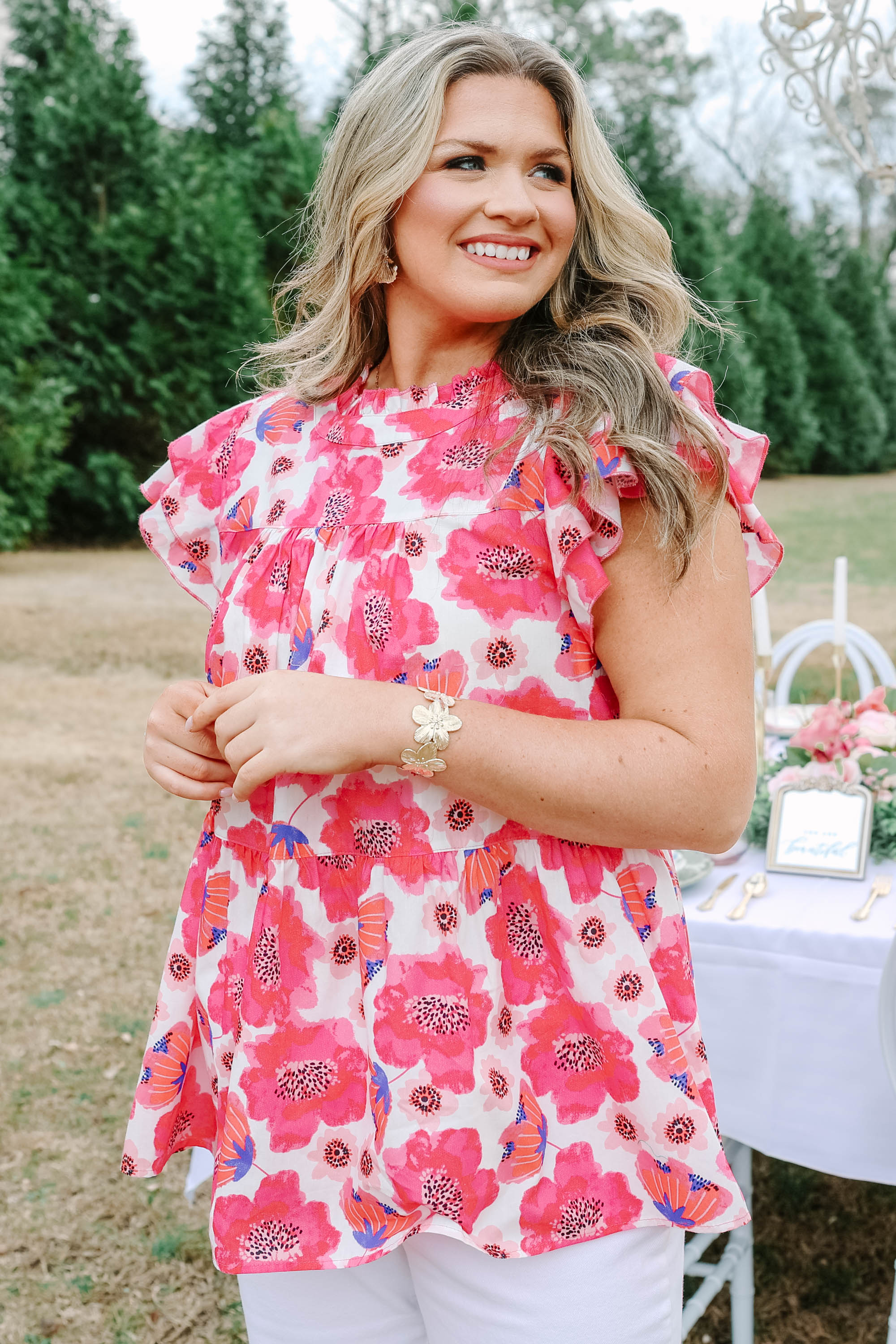 As Of Right Now Top, Pink Floral