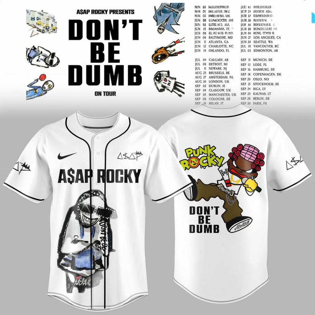 ASAP Rocky Dont Be Dumb World Tour Baseball Jersey