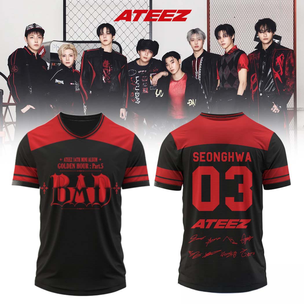 ATEEZ BAD signed Football Jersey Special Edition 1 - Unicasport ATEEZ BAD signed Football Jersey Special Edition