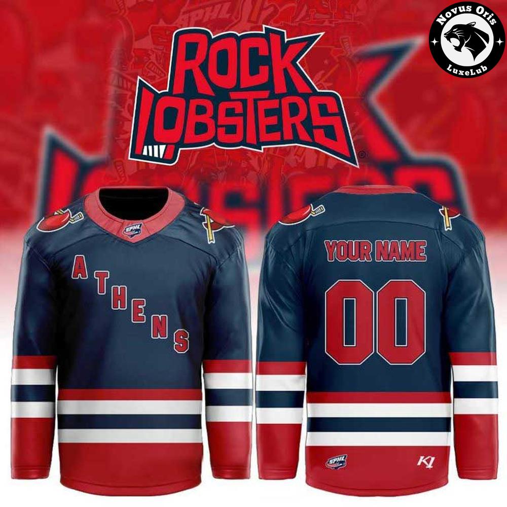 Athens Rock Lobsters 2026 Custom Limited Edition Hockey Jersey 1 - Unicasport Athens Rock Lobsters 2026 Custom Limited Edition Hockey Jersey