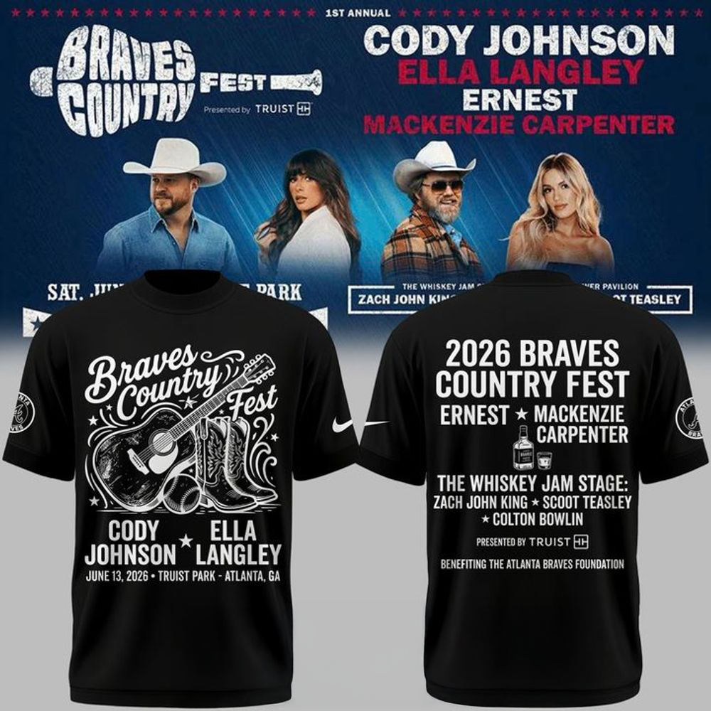 Atlanta Braves 2026 Country Fest Limited Edition Black Shirt