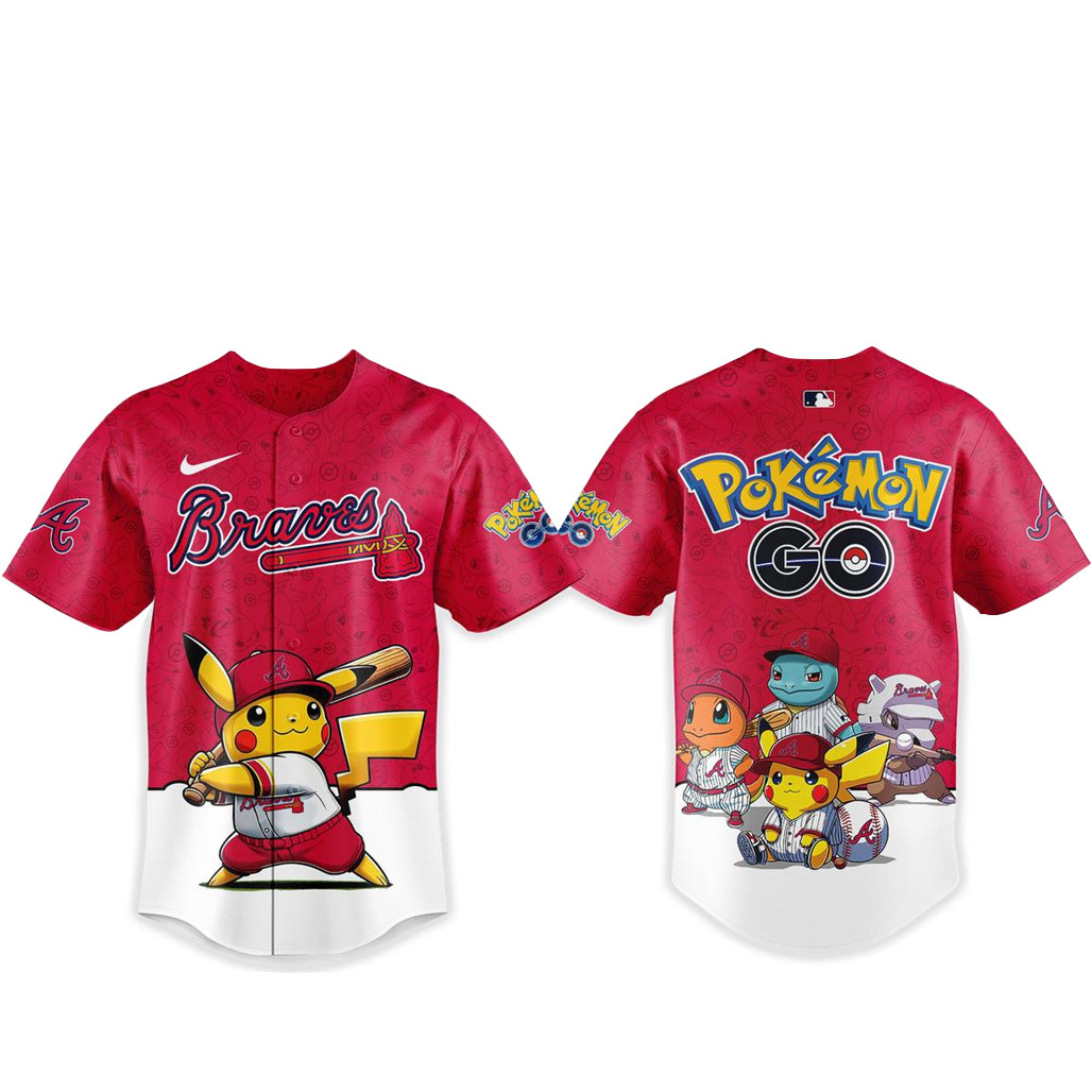 Atlanta Braves Pokemon Go Night 2026 Baseball Jersey