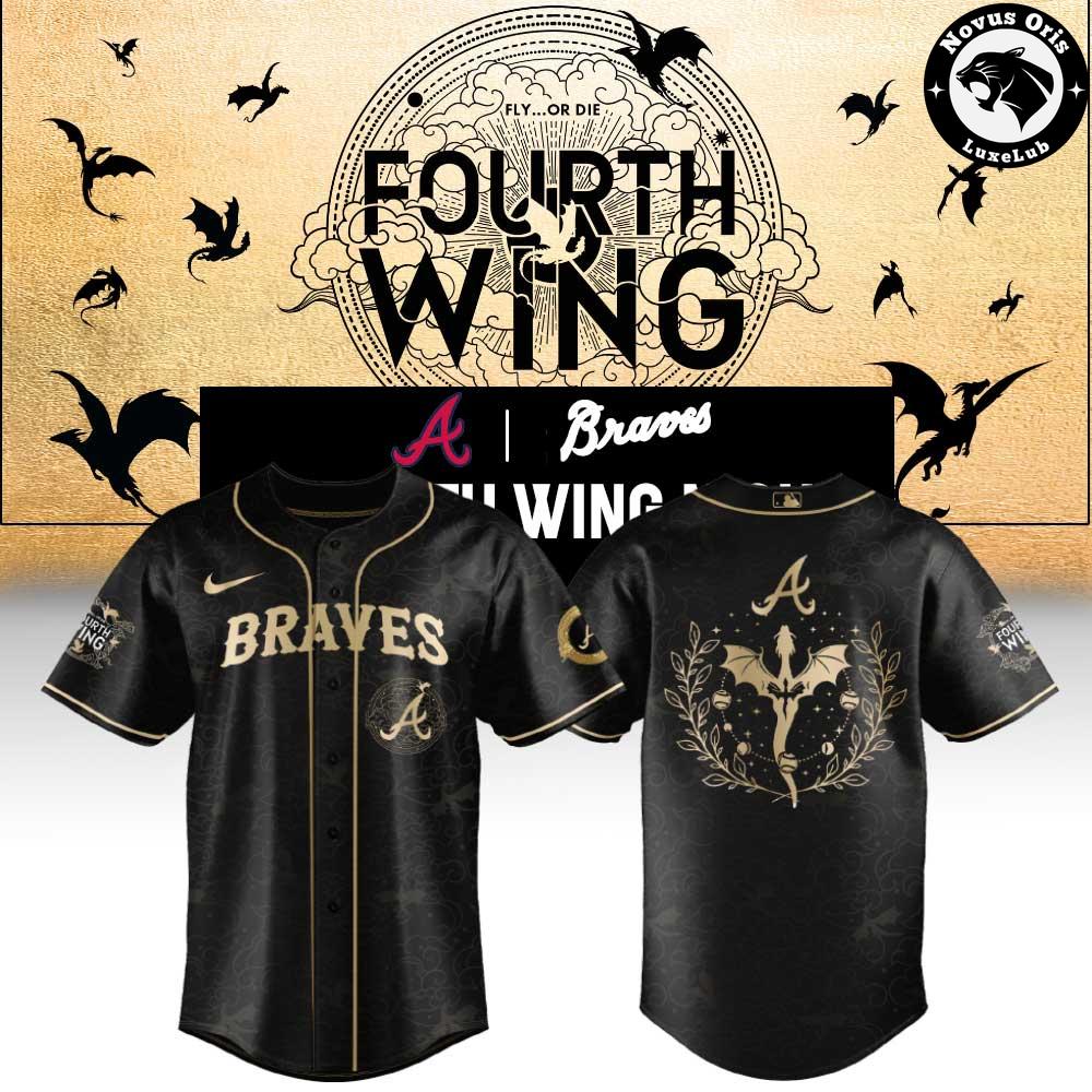 Atlanta Braves x Fourth Wing Night 2026 New Limited Edition Baseball Jersey 1 - Unicasport Atlanta Braves x Fourth Wing Night 2026 New Limited Edition Baseball Jersey