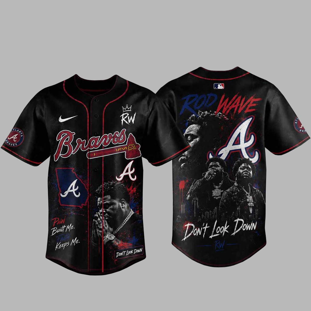 Atlanta Braves x Rod Wave Dont Look Down Tour 2026 Baseball Jersey