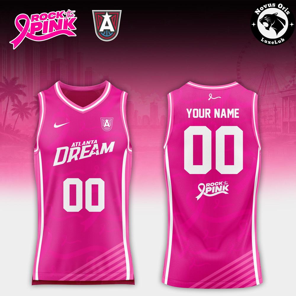 Atlanta Dream Rock the Pink 2026 Custom Basketball Jersey 1 - Unicasport Atlanta Dream Rock the Pink 2026 Custom Basketball Jersey