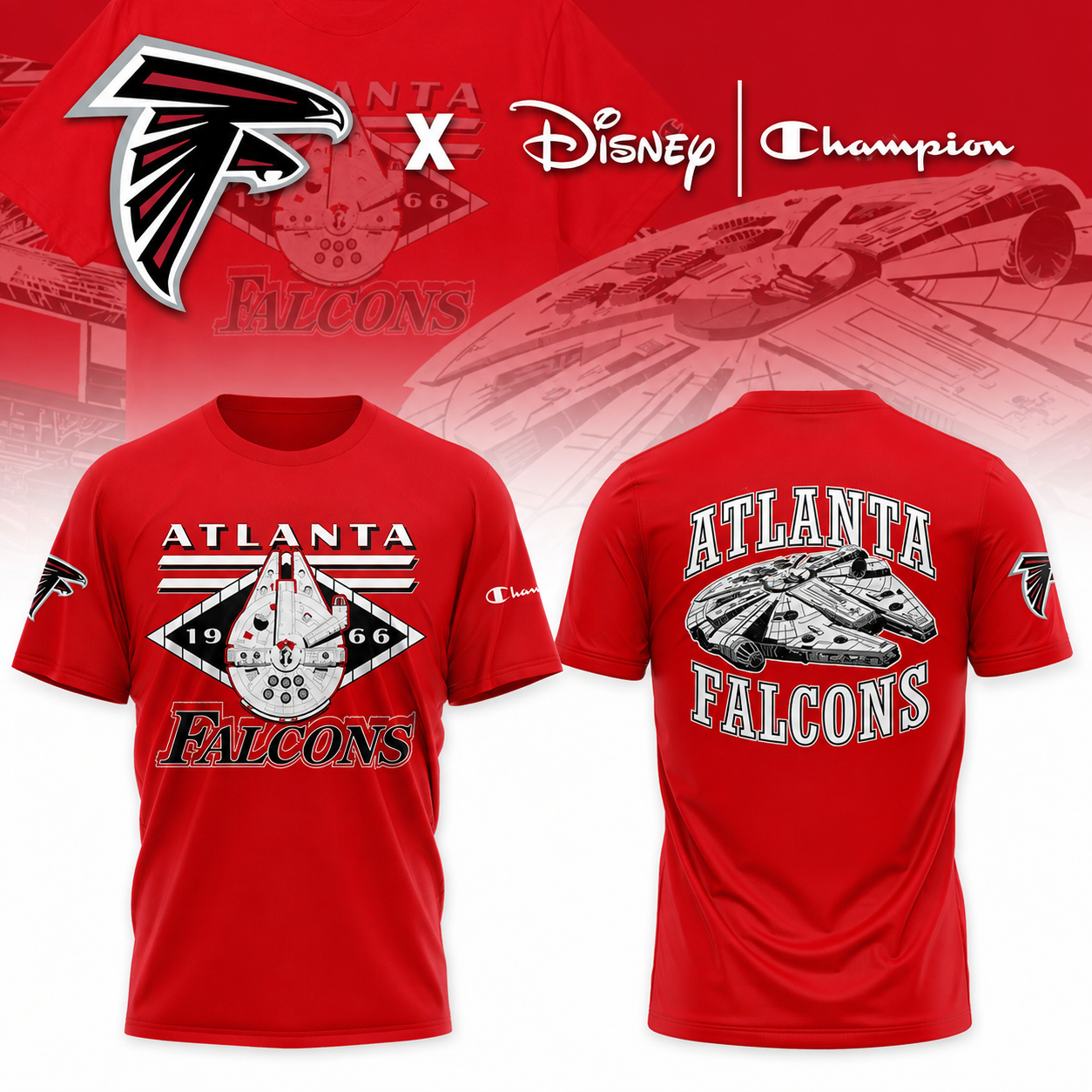 Atlanta Falcons Disney Champion NFL Main Character Energy Shirt Merch