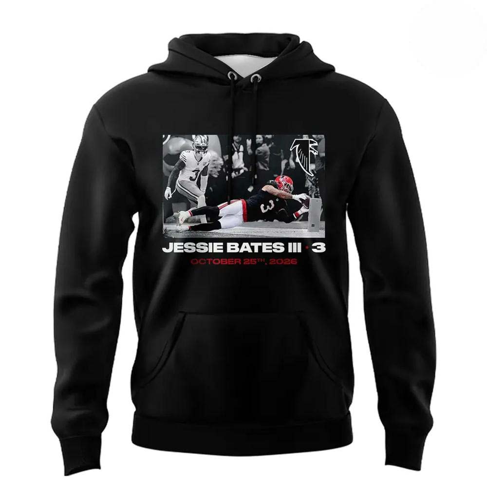 Atlanta Falcons Jessie Bates III October 25th Memorial 2026 Hoodie - Image 2