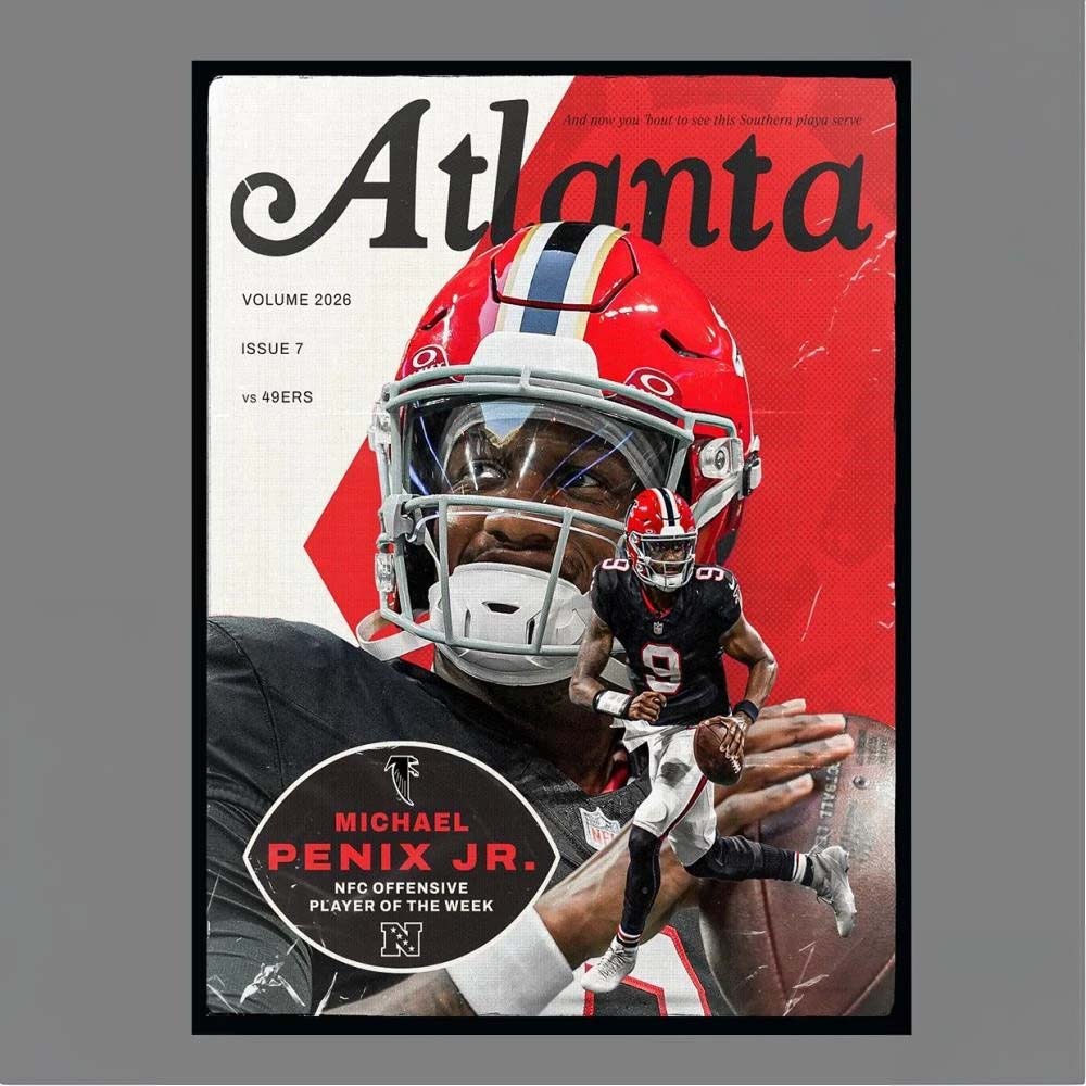 Atlanta Falcons Michael Penix Jr NFC Offensive Player of the Week Poster