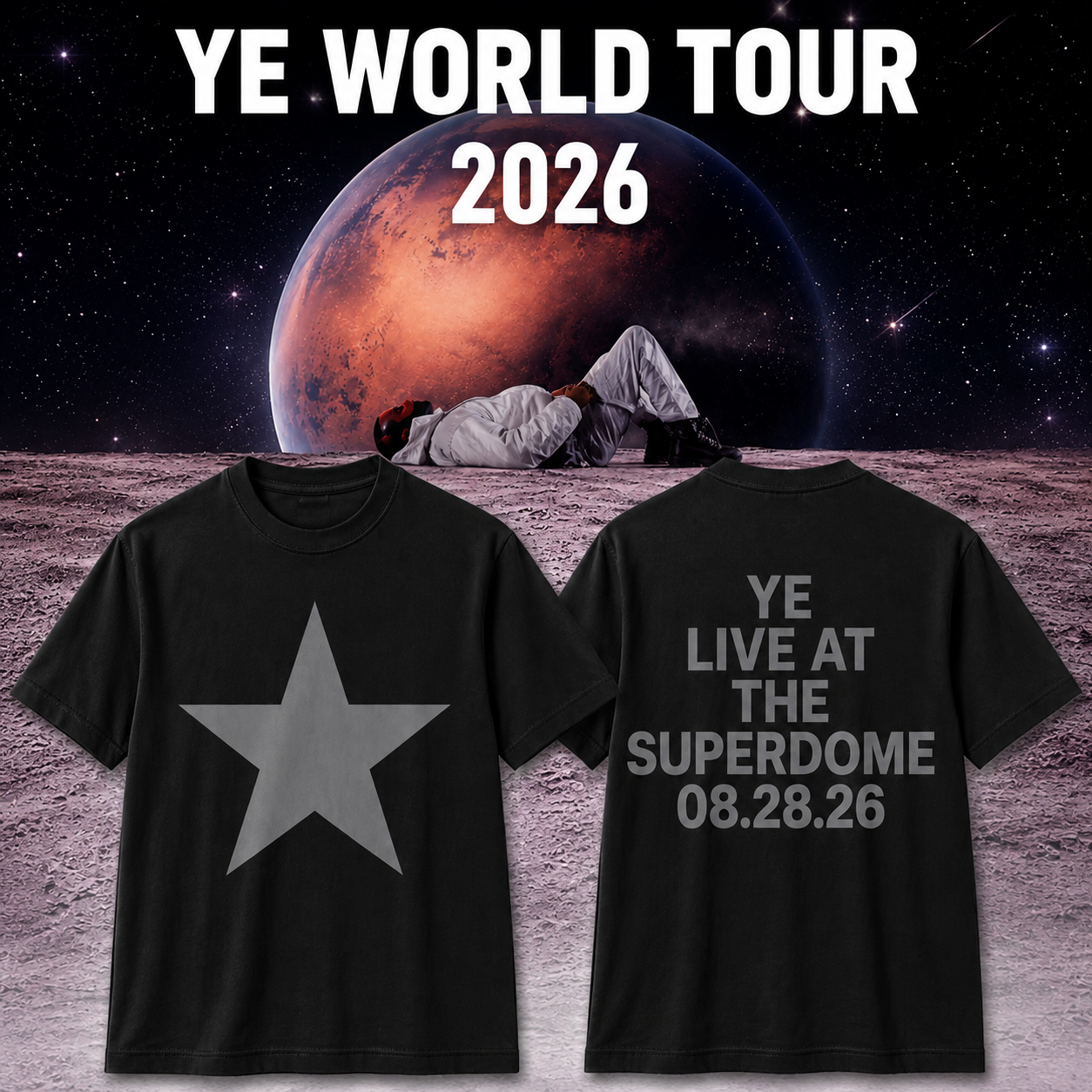 august 28 2026 kanye west caesars superdome new orleans t shirt - merchtourboutique