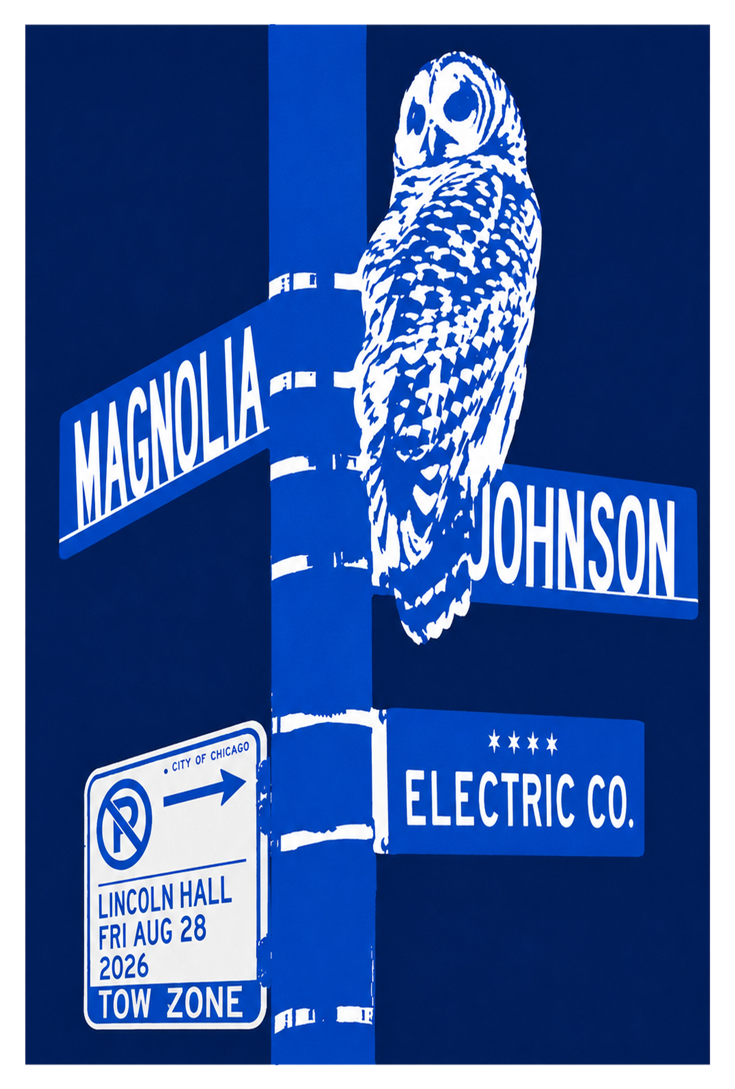 August 28 2026 Magnolia And Johnson Electric Co Lincoln Hall Chicago Poster