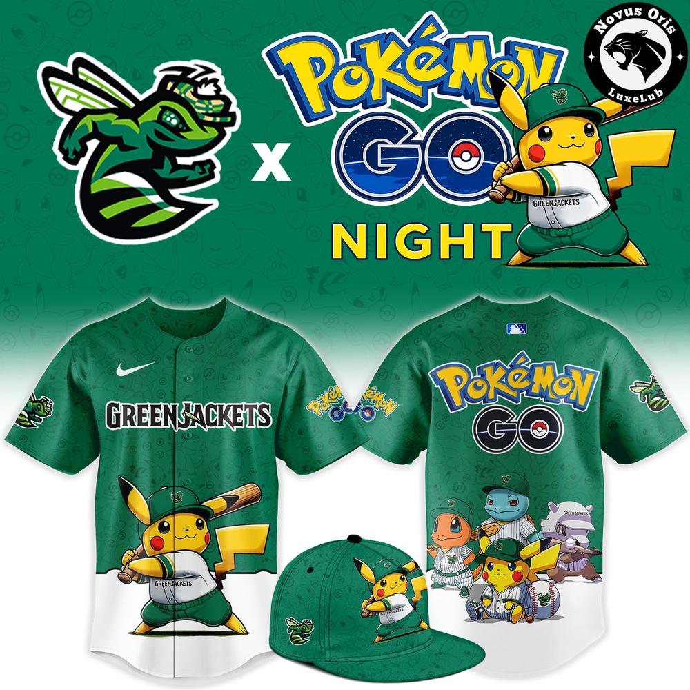Augusta GreenJackets x Pokemon GO Night Mashup Limited Baseball Jersey