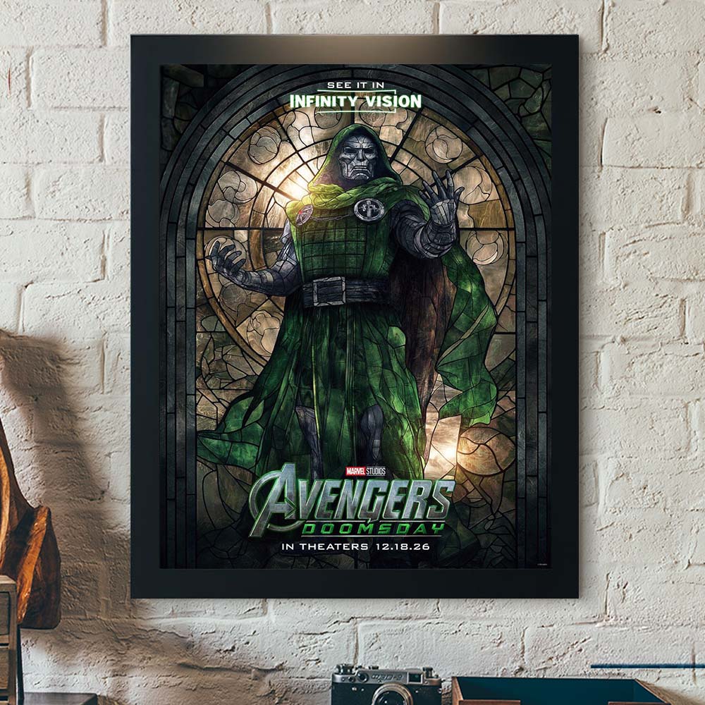 Avengers Doomsday New Poster Dr Doom Stained Glass Art Poster Canvas