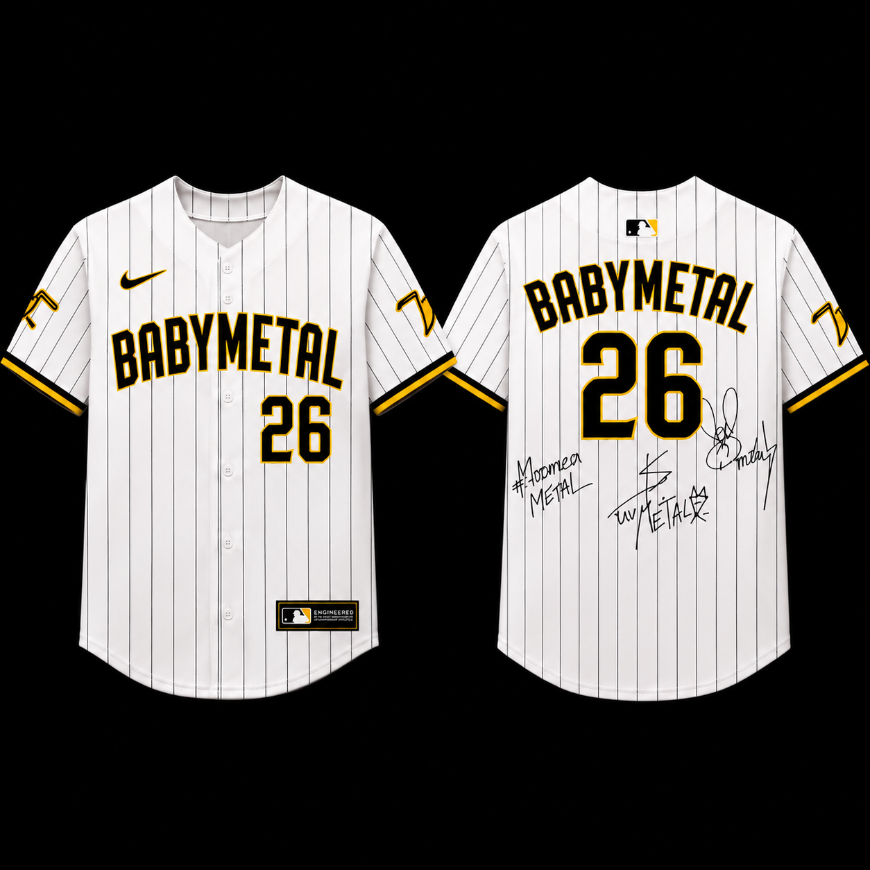 BABYMETAL Tour san Diego Padres, Petco Park 2026 Jersey Merch