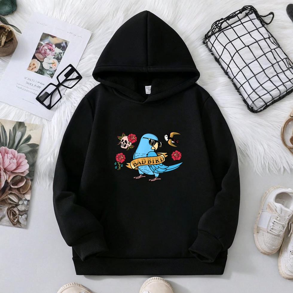 Bad Bird Parrot I Blue Parrotlet Hoodie