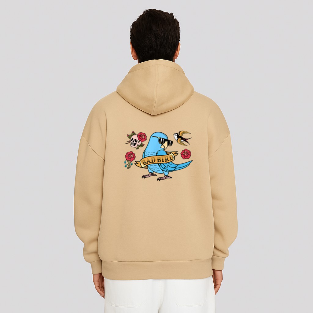 Bad Bird Parrot I Blue Parrotlet Hoodie - Image 12