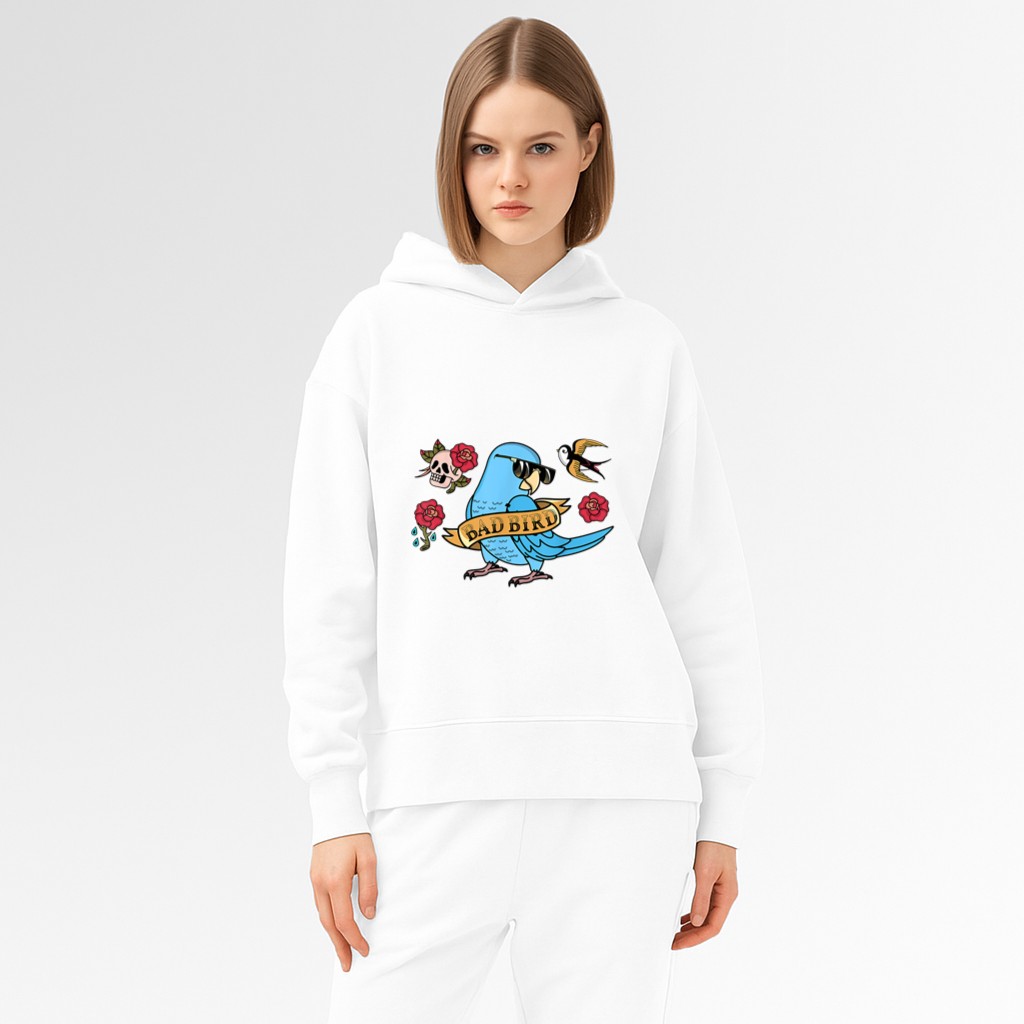 Bad Bird Parrot I Blue Parrotlet Hoodie - Image 3