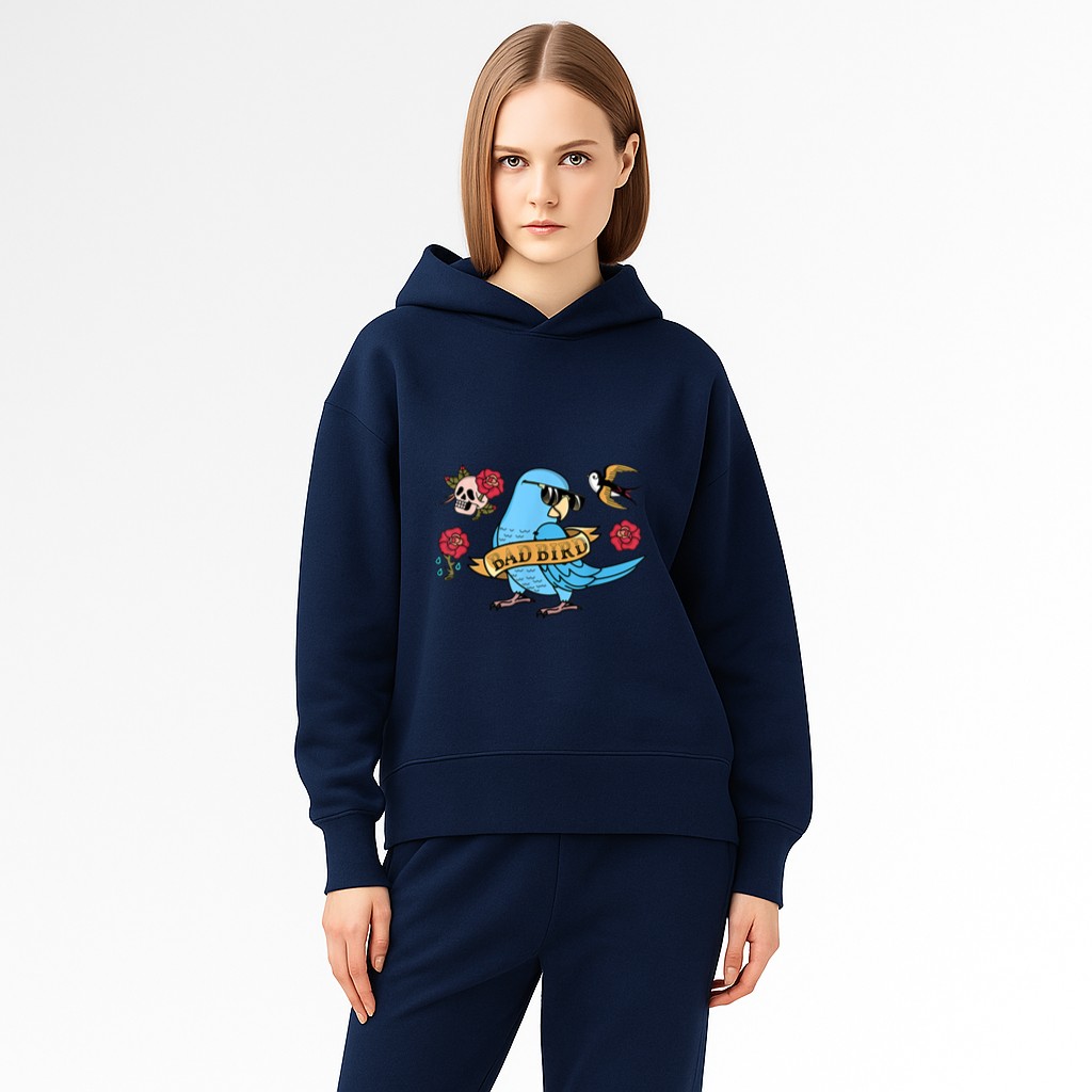 Bad Bird Parrot I Blue Parrotlet Hoodie - Image 9