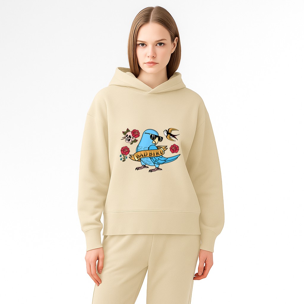 Bad Bird Parrot I Blue Parrotlet Hoodie - Image 13