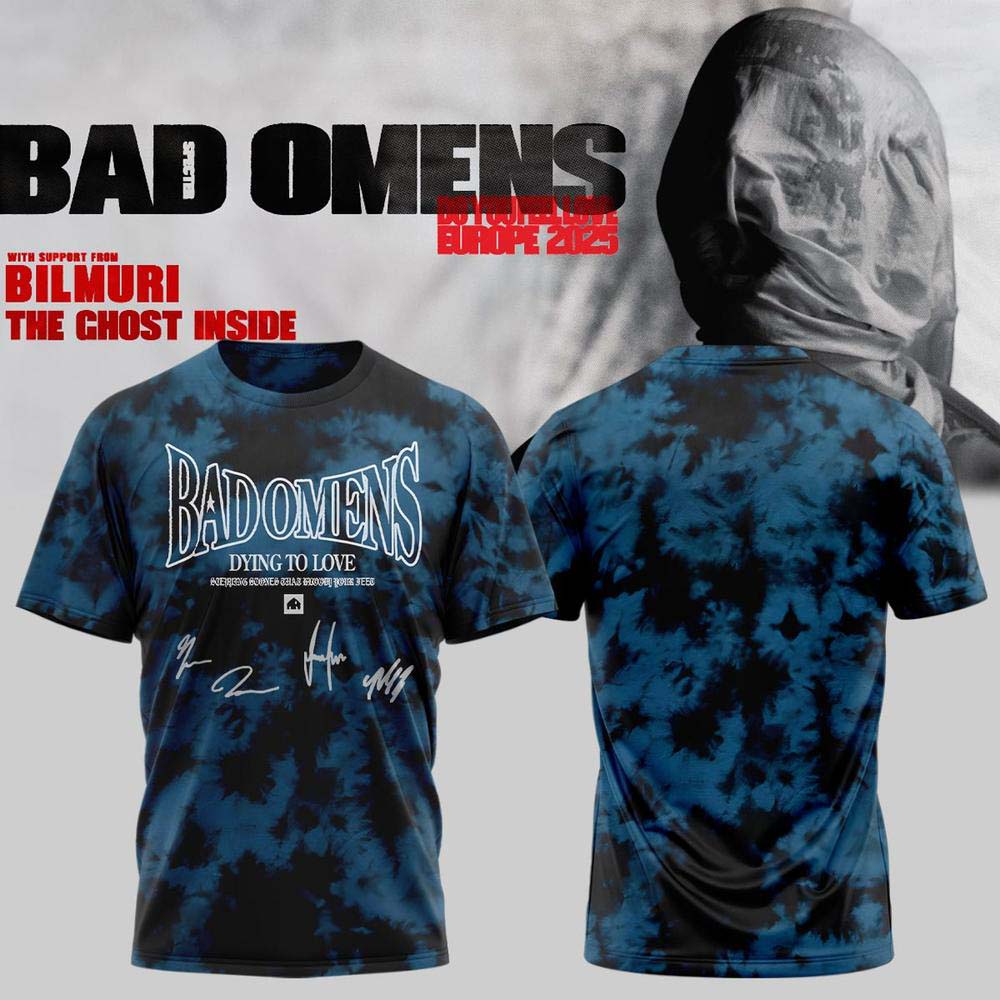 Bad Omens Do You Feel Love Tour 2026 Blue Tie Dye T Shirt - Best Gift for Fans