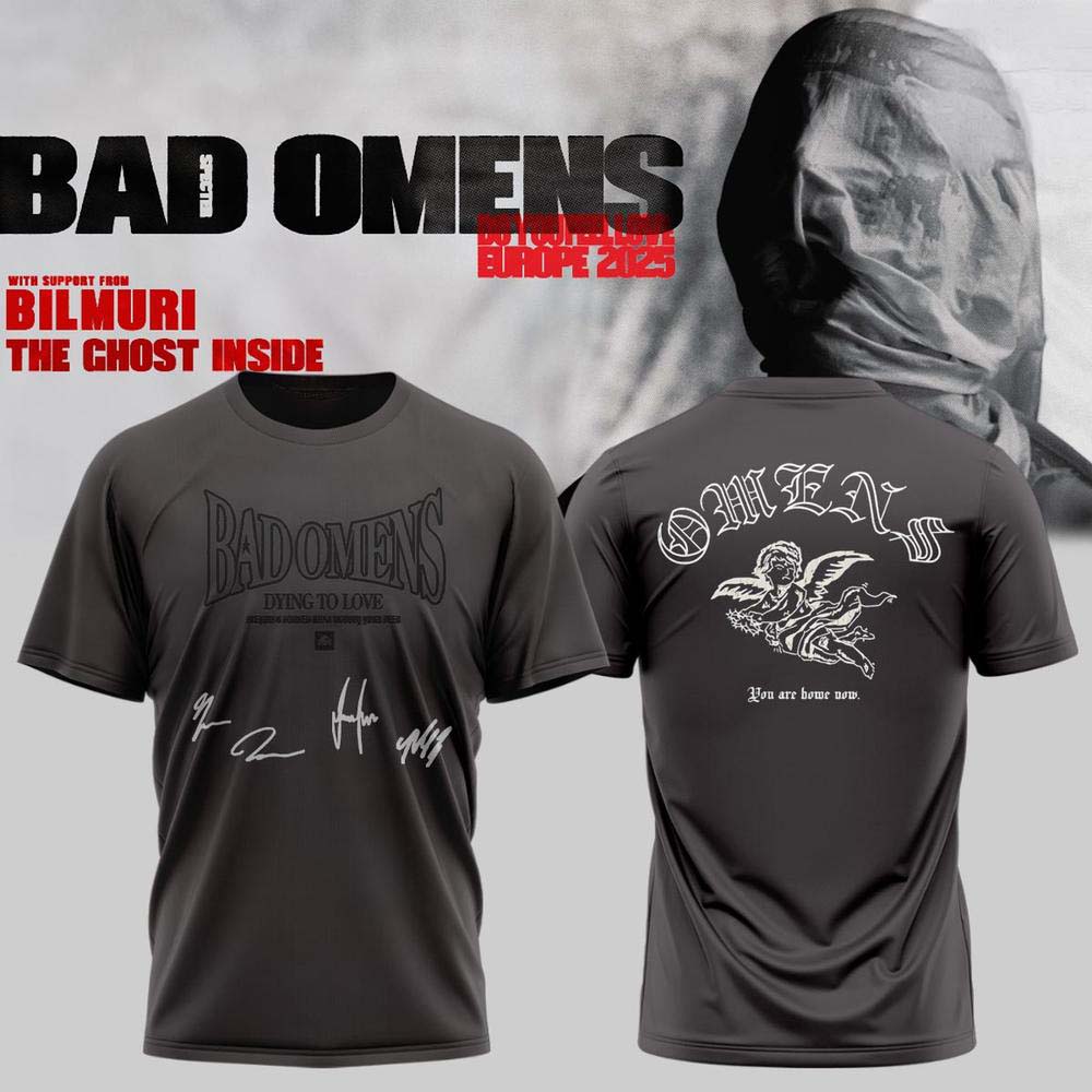 Bad Omens Do You Feel Love Tour 2026 Dark Gray Signature T-Shirt - Best Gift for Fans