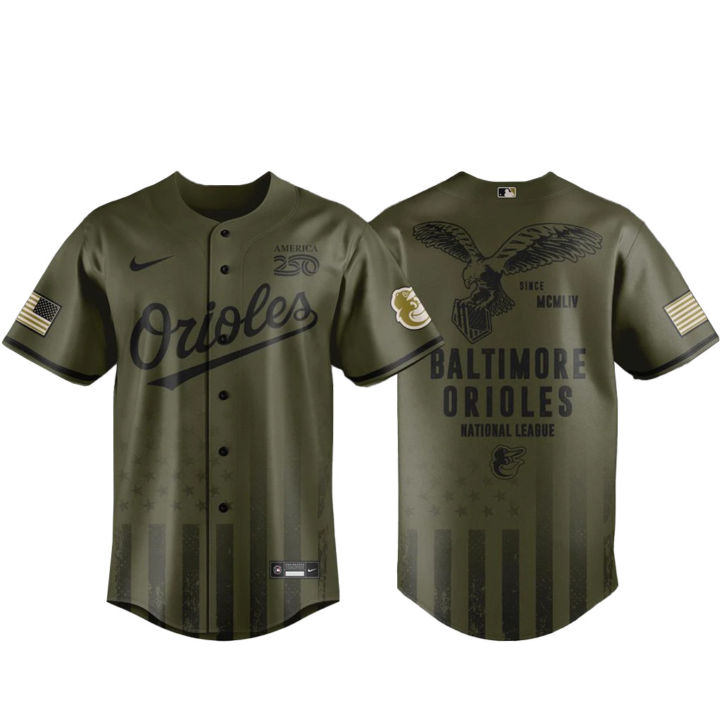 Baltimore Orioles Armed Forces Day 2026 Baseball Jersey