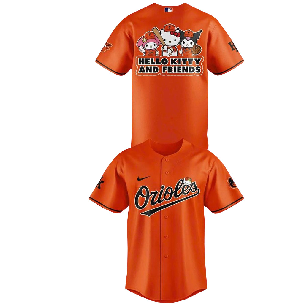 Baltimore Orioles Hello Kitty and Friends Night 2026 Baseball Jersey