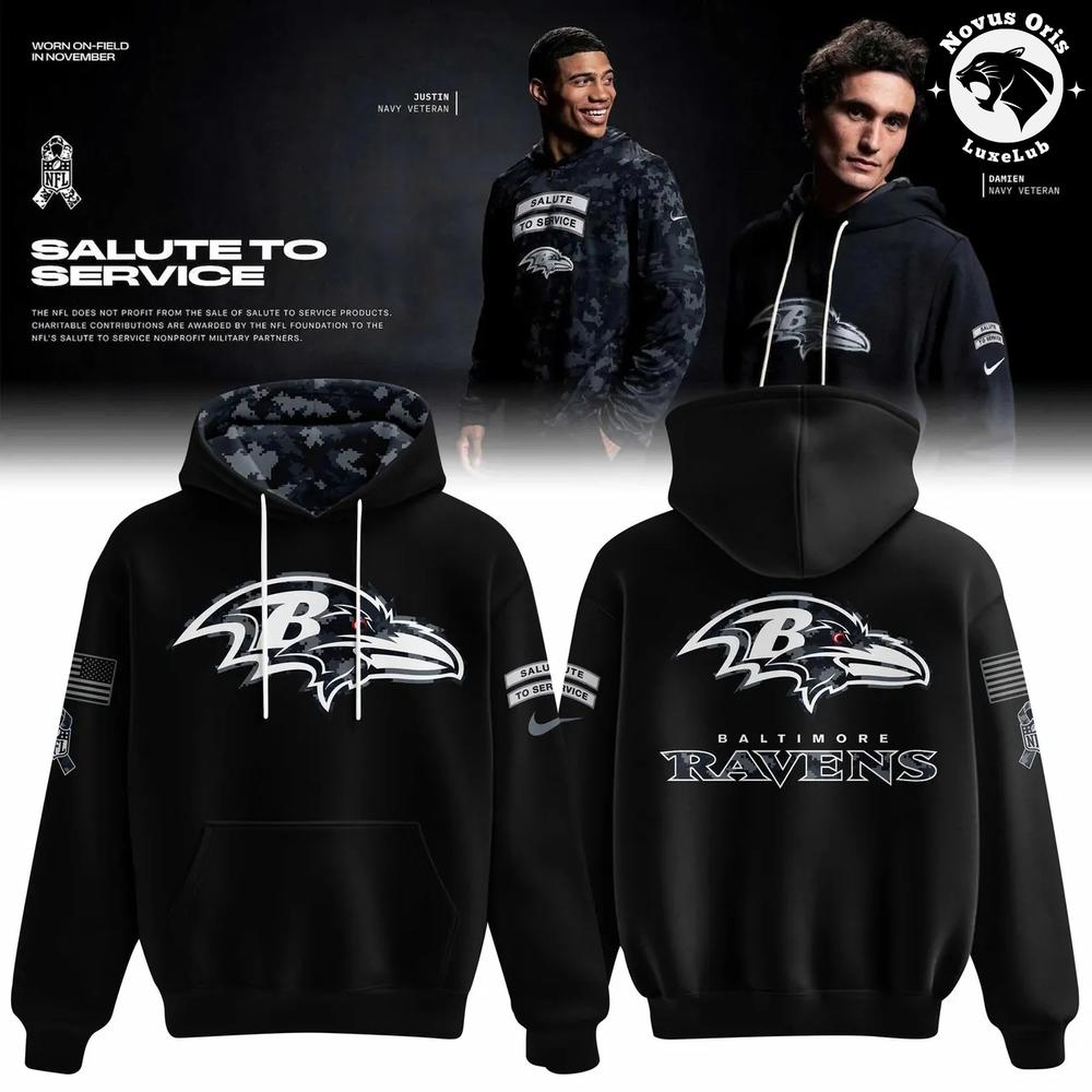 Baltimore Ravens Salute to Service 2026 NFL Hoodie 1 - Unicasport Baltimore Ravens Salute to Service 2026 NFL Hoodie