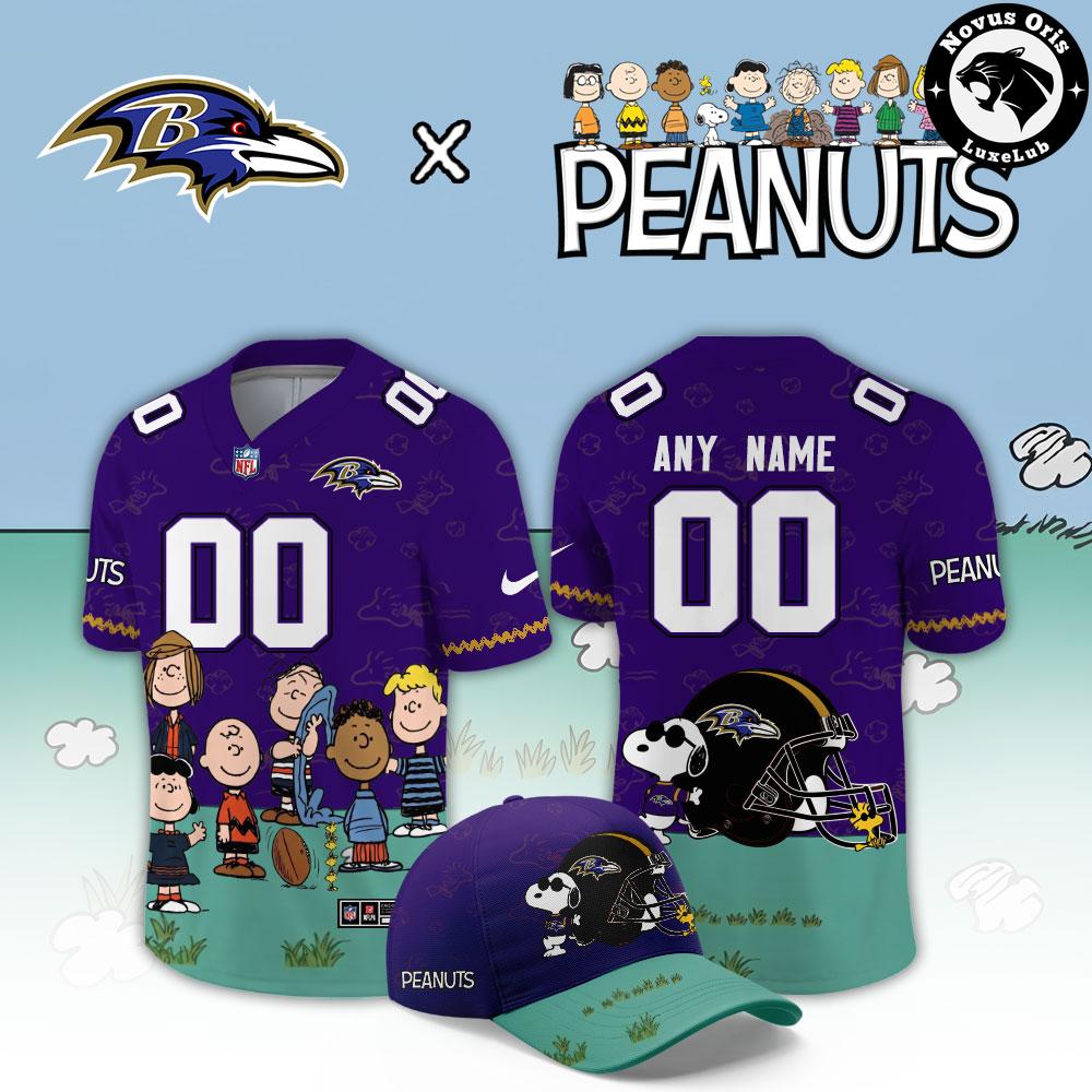 Baltimore Ravens x Peanuts Snoopy 2026 Custom Limited Football Jersey 1 - Unicasport Baltimore Ravens x Peanuts Snoopy 2026 Custom Limited Football Jersey