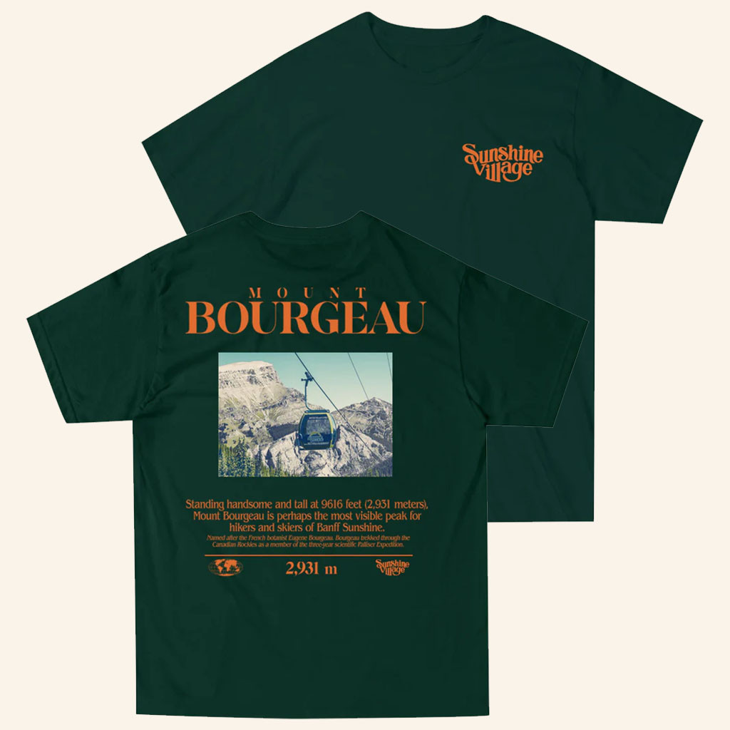 Banff Sunshine Village Merch 2026 Mountain Info Series Mount BourgeauTShirtGift For BFF