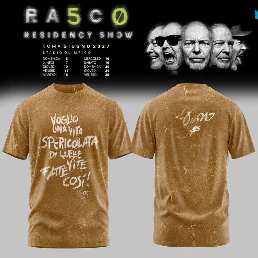 Basco Residency Show 2027 Brown Lyric T Shirt - Best Gift for Fans
