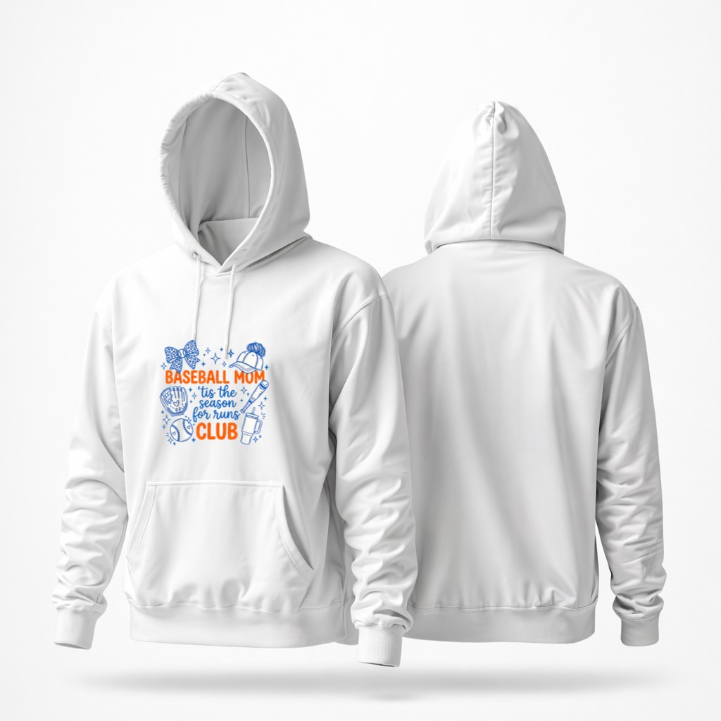 Baseball Mom Club Coffee Baseball Mama Game Day Mother's Day Graphic Hoodie - Image 3