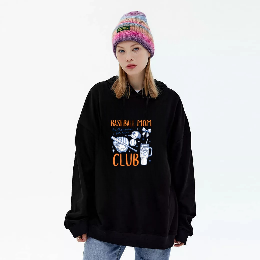 Baseball Mom Club Coffee Baseball Mama Game Day Mother's Day_1 Graphic Hoodie