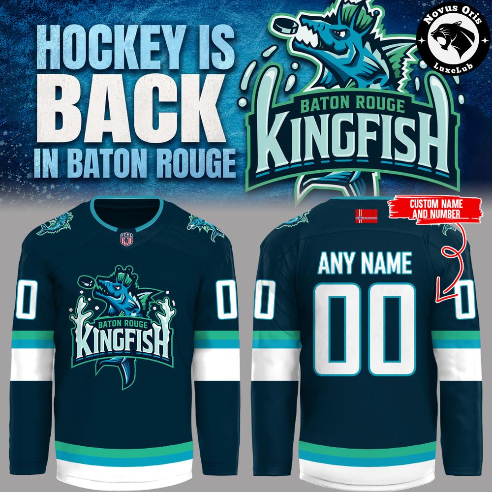 Baton Rouge Kingfish 2026 Hockey Is Back Graphic Hockey Jersey 1 - Unicasport Baton Rouge Kingfish 2026 Hockey Is Back Graphic Hockey Jersey