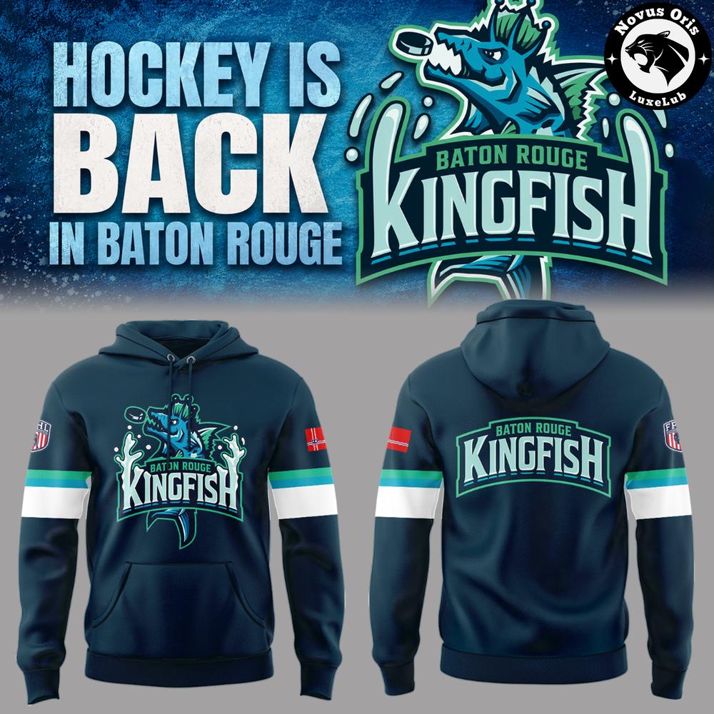 Baton Rouge Kingfish 2026 Hockey Is Back Graphic Pullover Hoodie 1 - Unicasport Baton Rouge Kingfish 2026 Hockey Is Back Graphic Pullover Hoodie