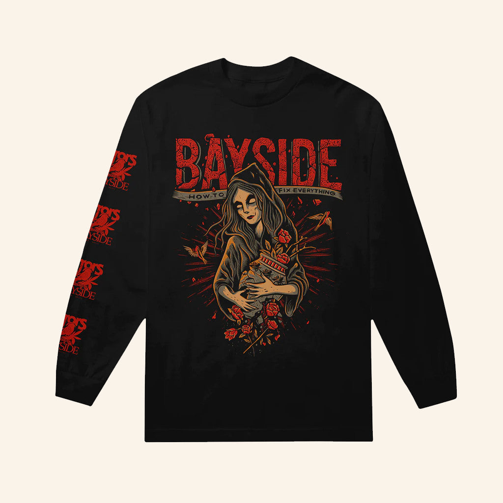 Bayside Merch Fix Everything Black Long Sleeve Shirt Gifts For Music Fans