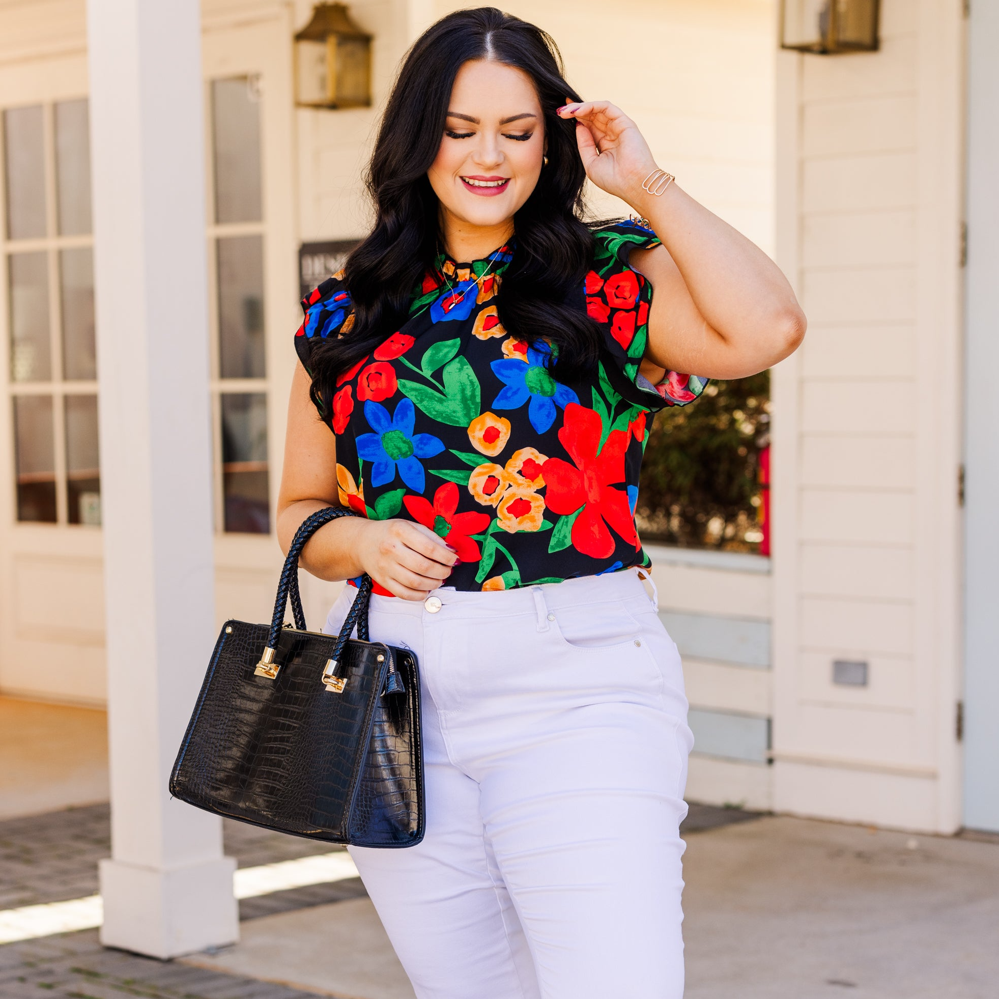 Be In A Flutter Top, Black 7 Be In A Flutter Top, Black - Image 7