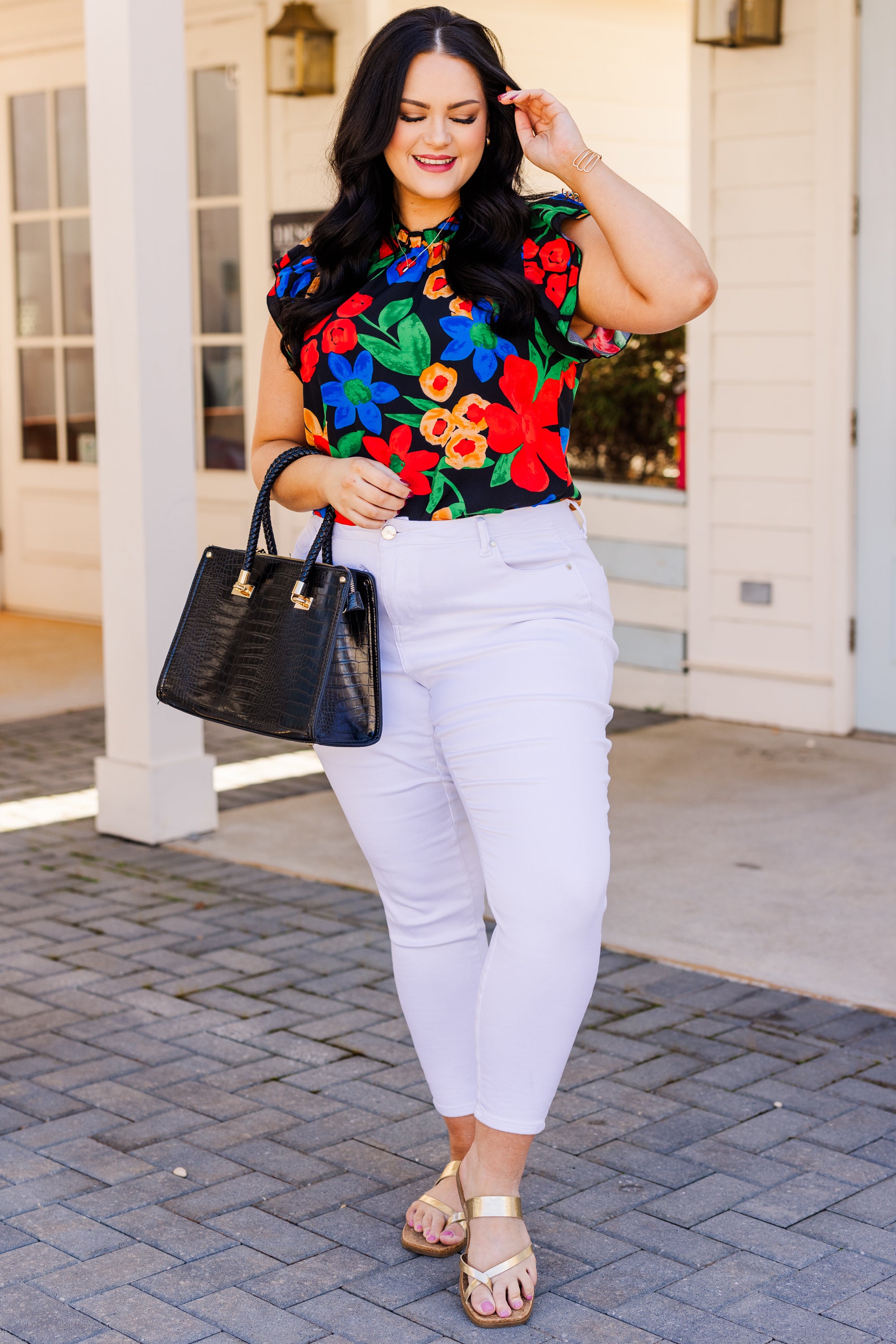 Be In A Flutter Top, Black 3 Be In A Flutter Top, Black - Image 3