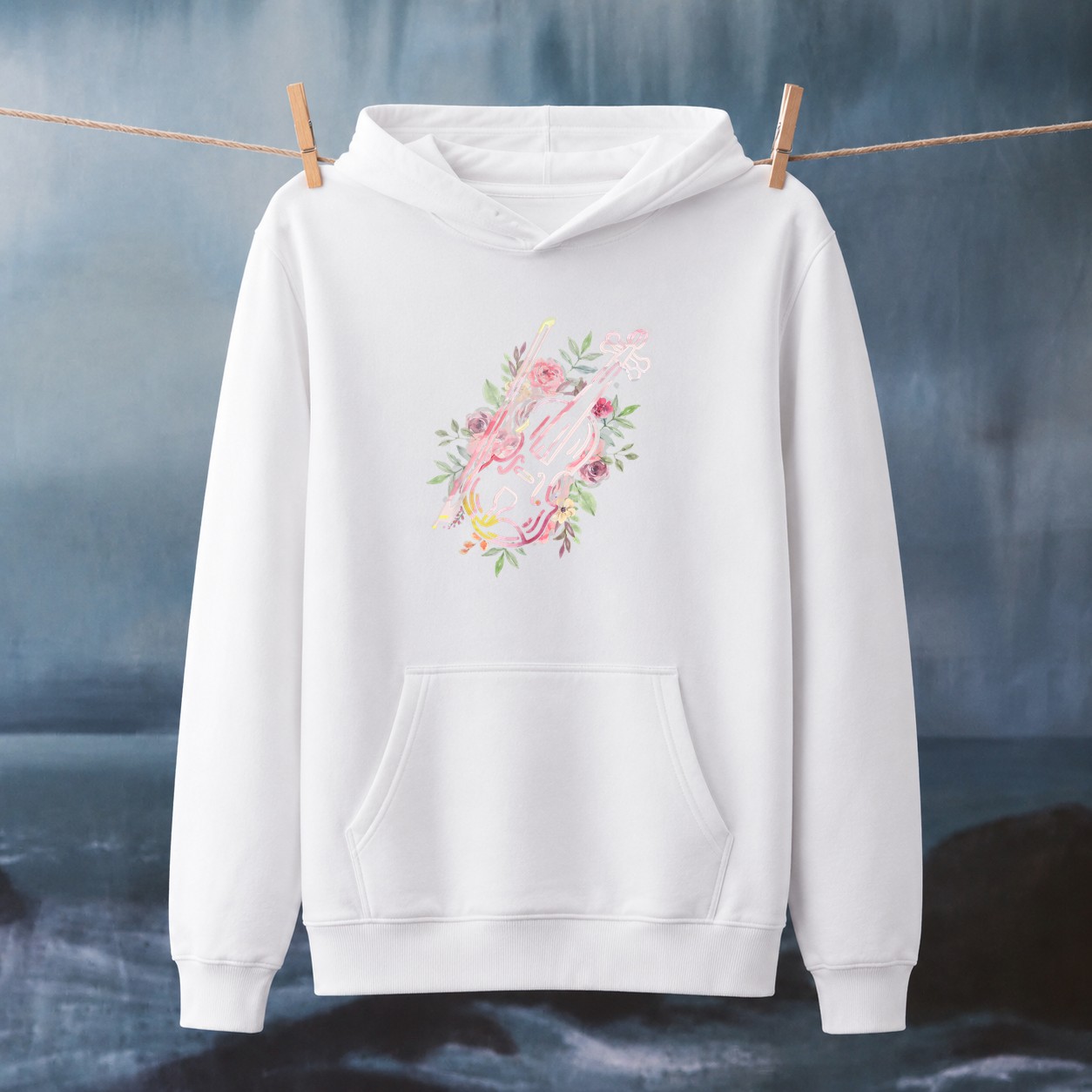 Beautiful violin and violin Hoodie