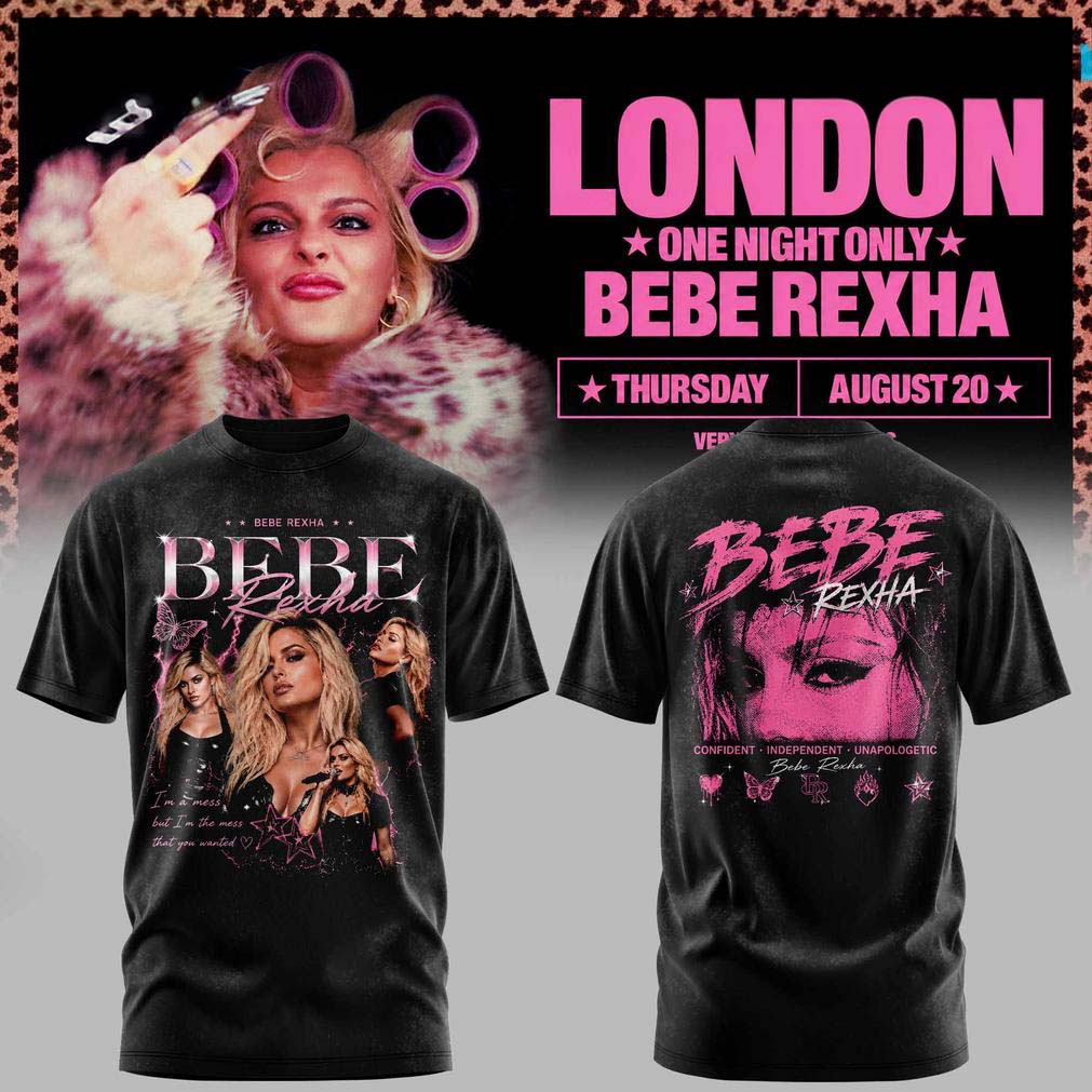 Bebe Rexha London Limited Edition Black T Shirt - Best Gift for Fans
